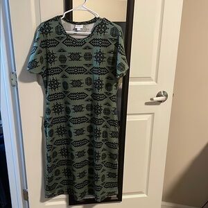 Green Patterned Dress